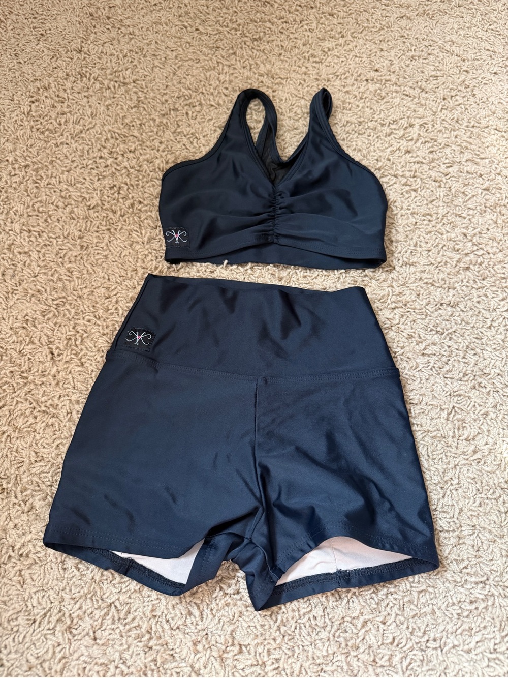 Kandi Kouture set Black Crop Top & High-Waist Shorts CL